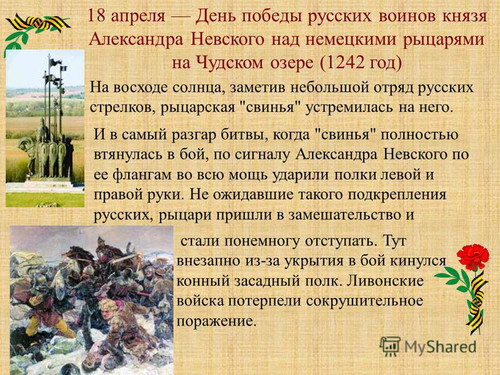 18 апреля День воинской славы России
