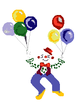 Прыгающий клоун с шарами
