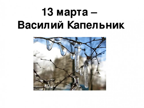 13 марта Василий Капельник