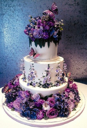 Открытка. День торта. Торт с цветами