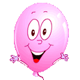 Розовый шарик с мордочкой